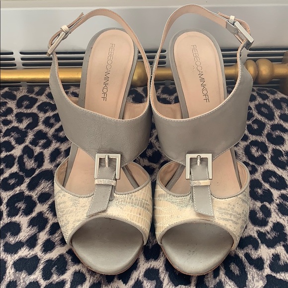 Rebecca Minkoff Leather Buckle Heels - Picture 2 of 5